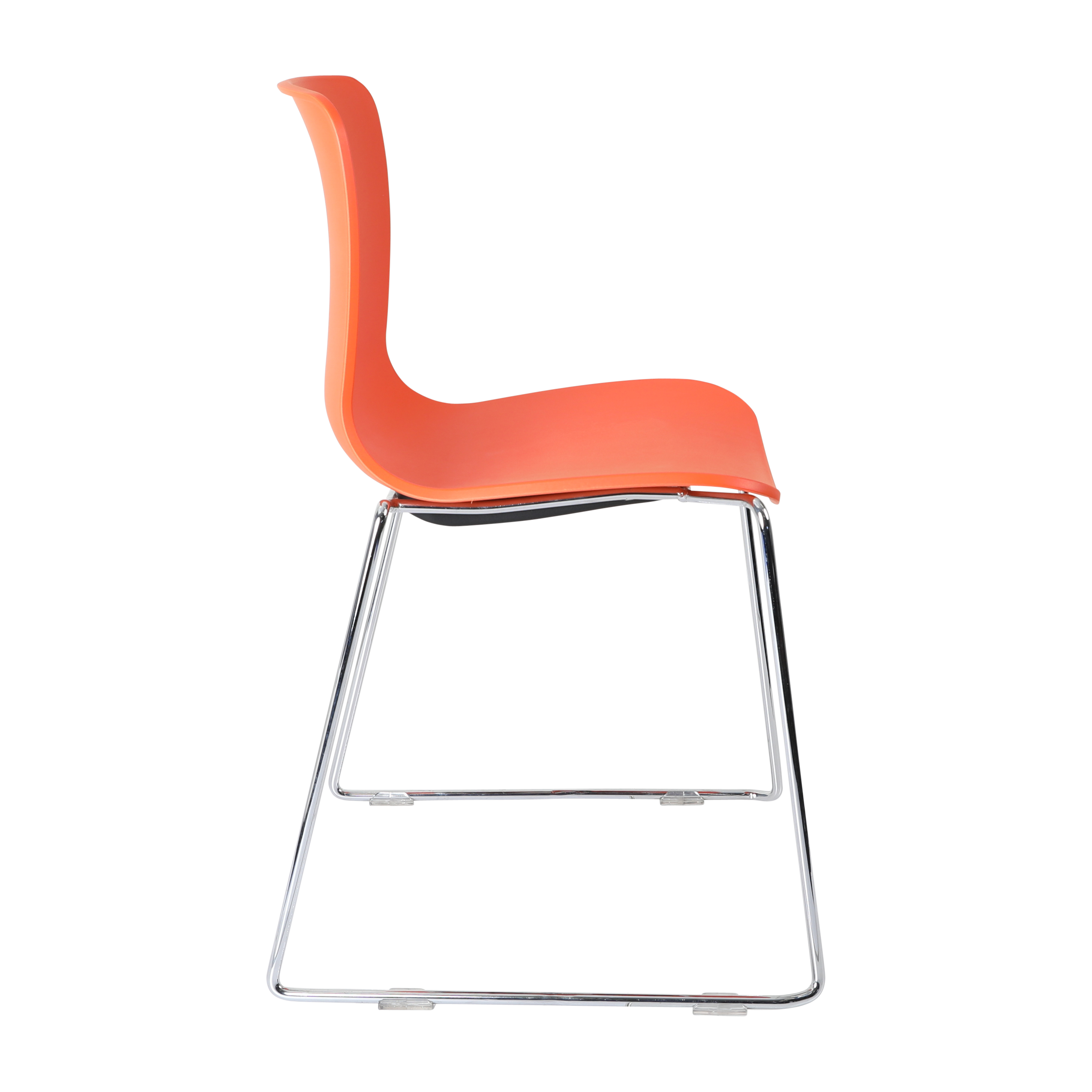 Acti Chair (Orange / Sled Base Chrome)